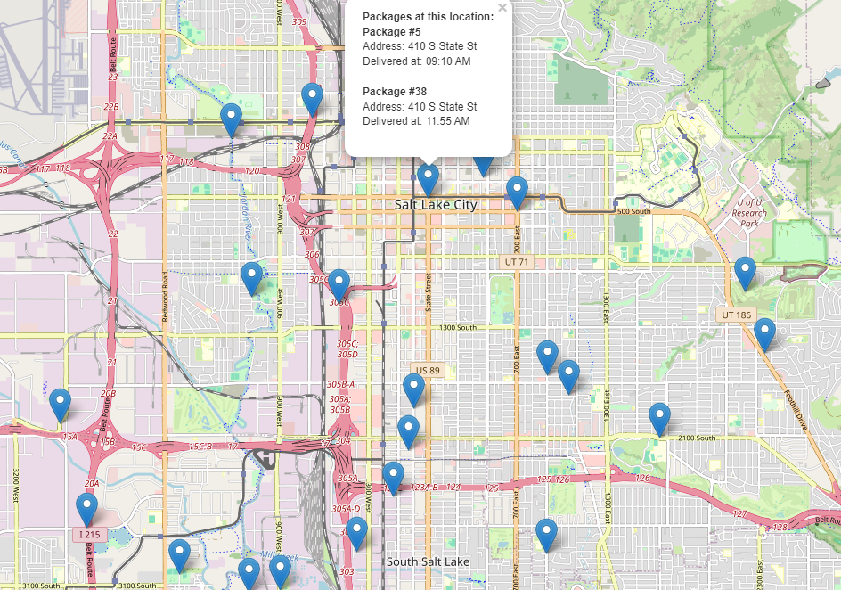 Package Delivery System Screenshot 2